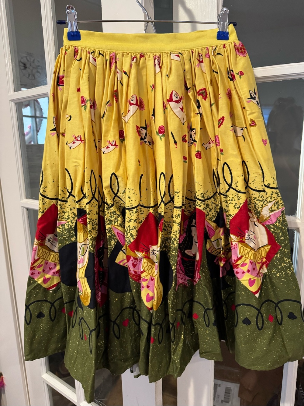 Vintage inspired Alice in wonderland skirt